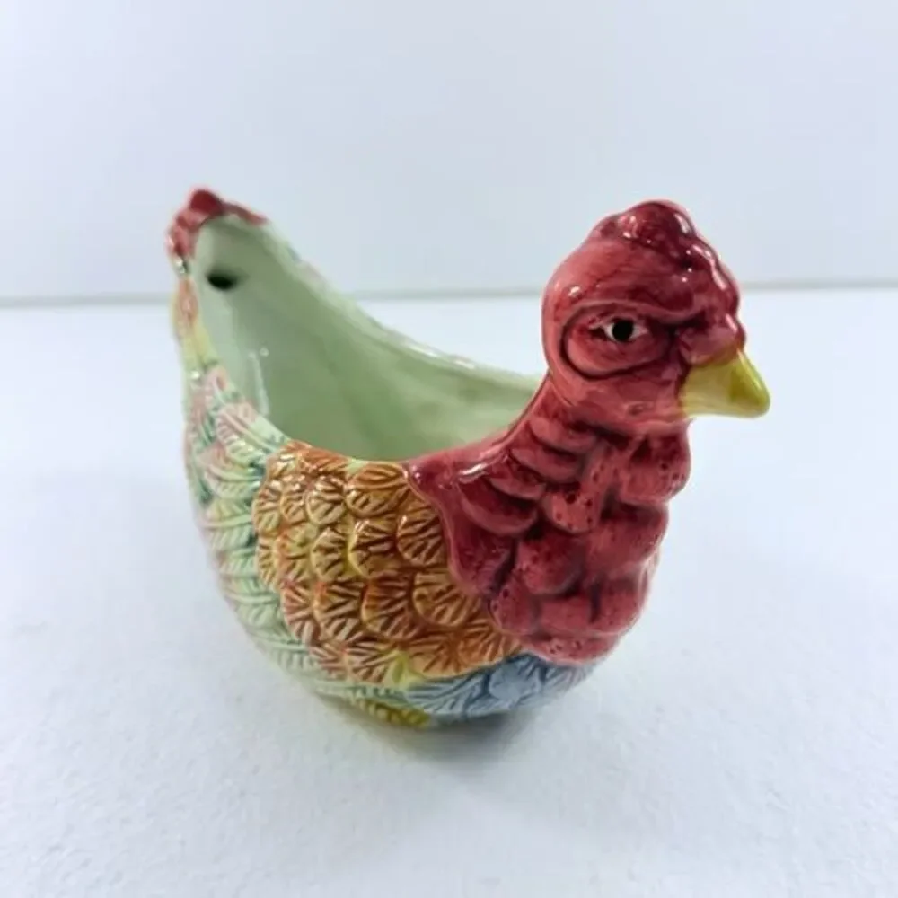 Vintage Benchmark NY Ceramic Turkey Gravy Boat Server Thanksgiving Fall Decor